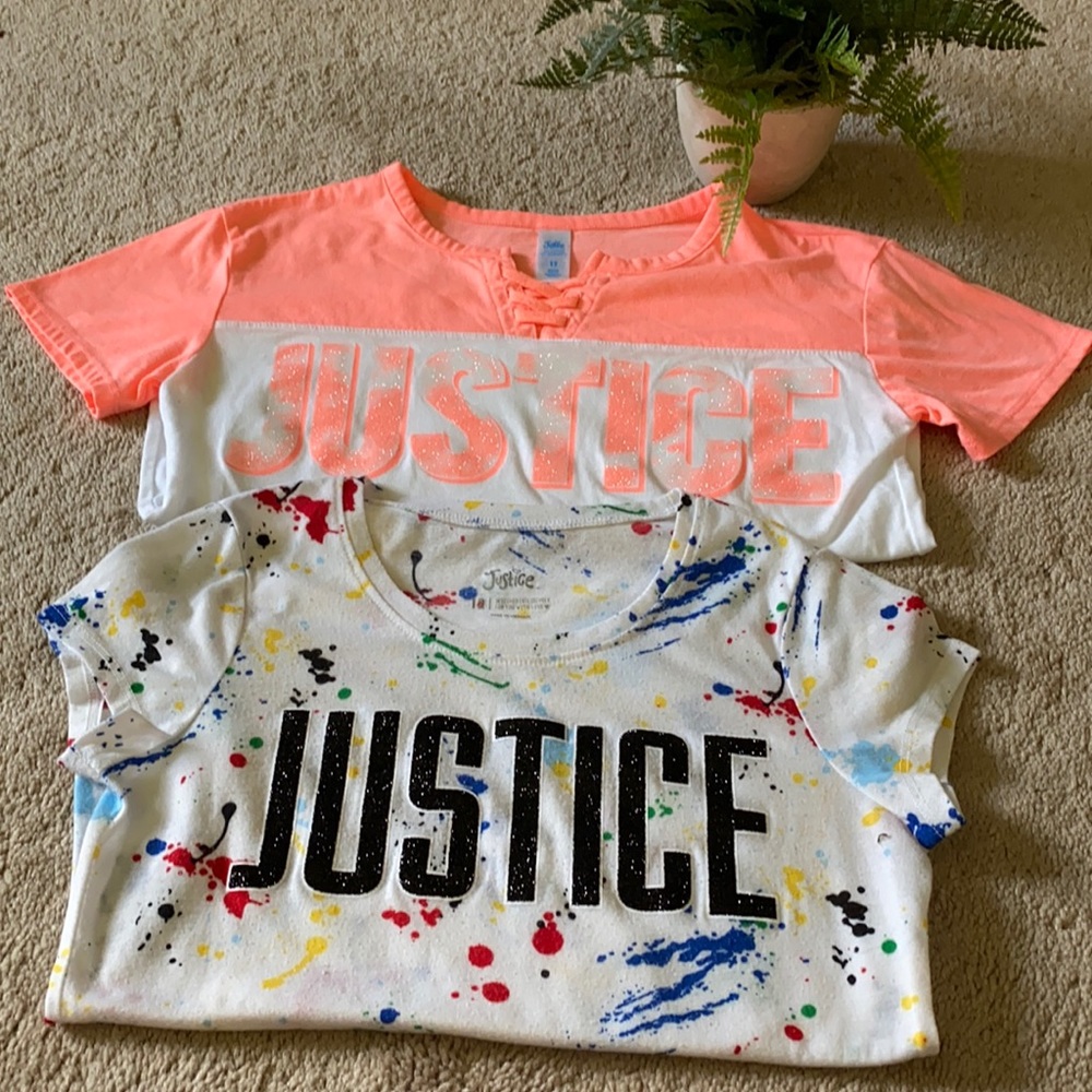 Justice T-shirts size 12